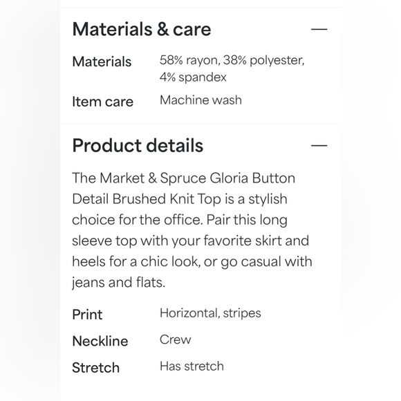 Market and Spruce Pullover Striped Sweater. Sz S - Picture 4 of 5